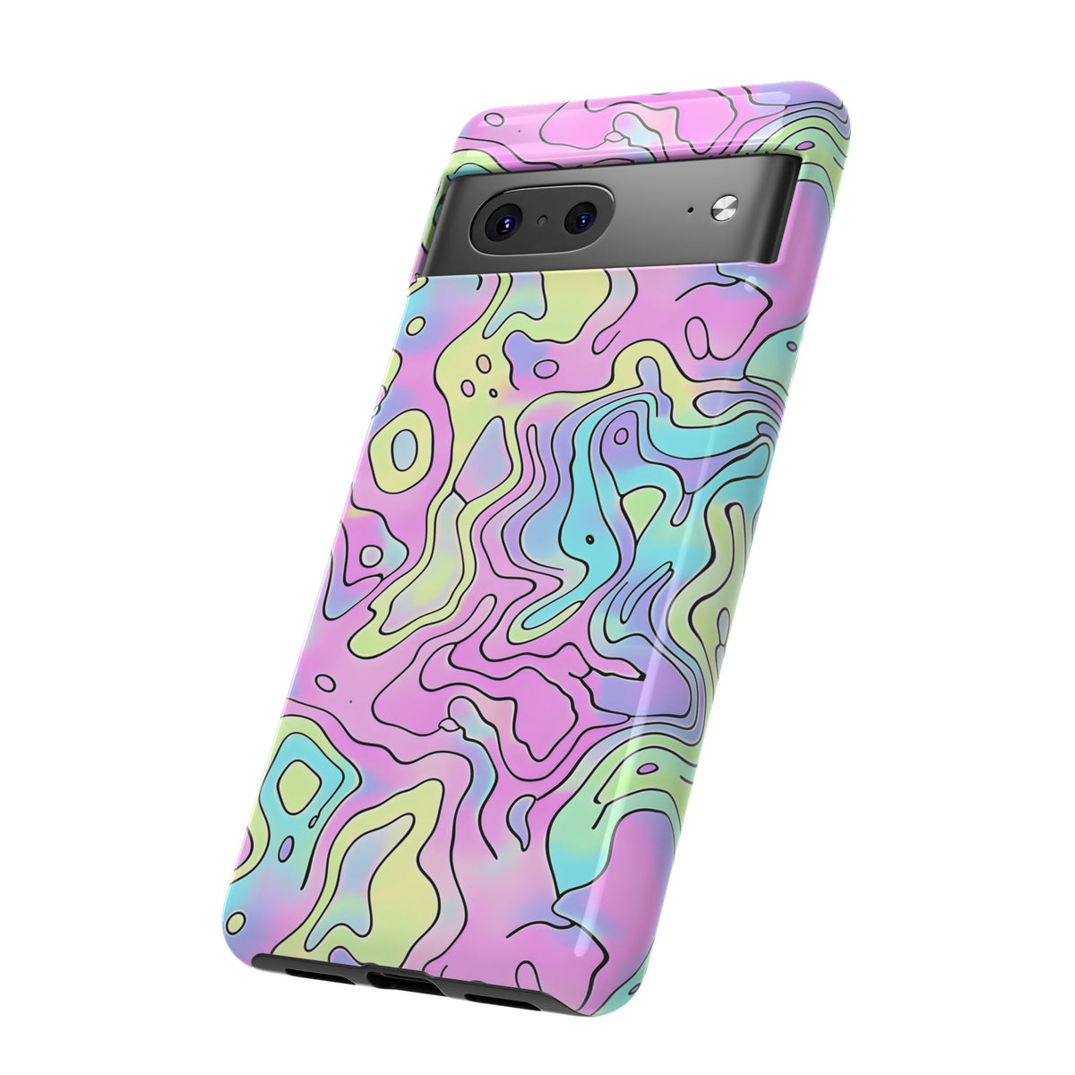 Abstract Pastel Waves and Wavy Lines Phone Case – Elegant and Modern Phone Cover 2