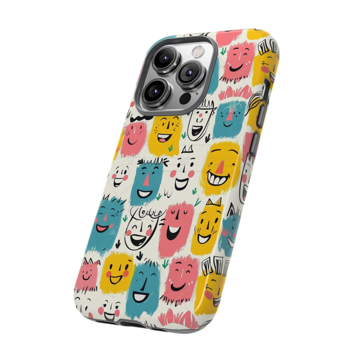 Happy Faces Phone Case – Joyful and Cheerful Design for a Bright Look