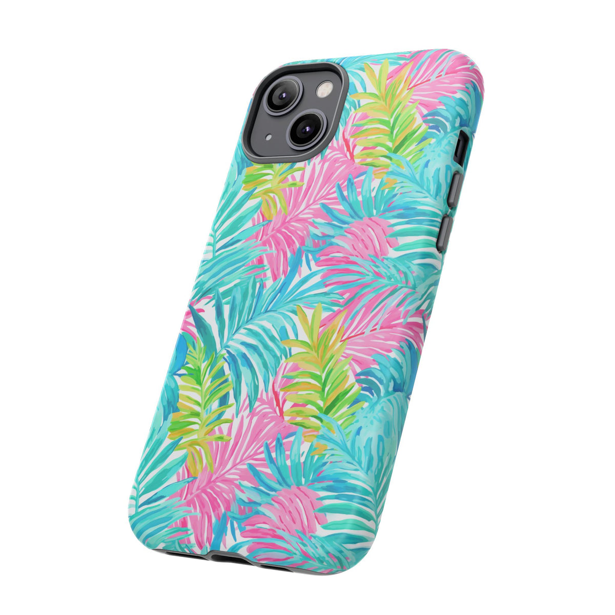 Vibrant Summer Leaves Phone Case – Colorful & Durable Summer Design