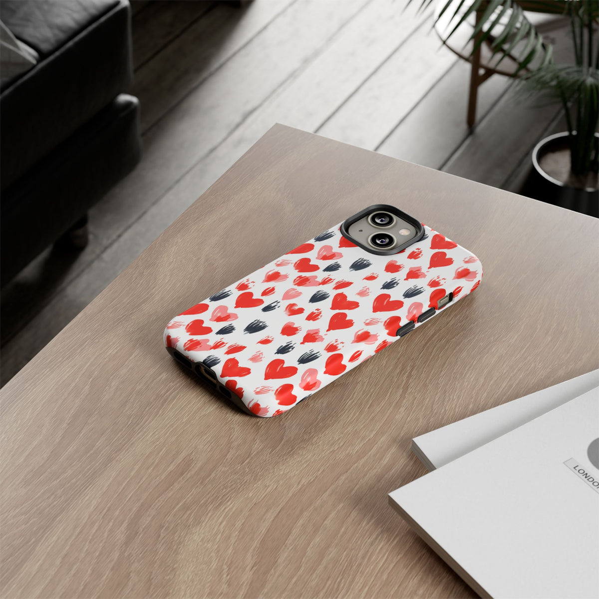 Heart Pattern Phone Case – Stylish & Loving Design for Your Device 366