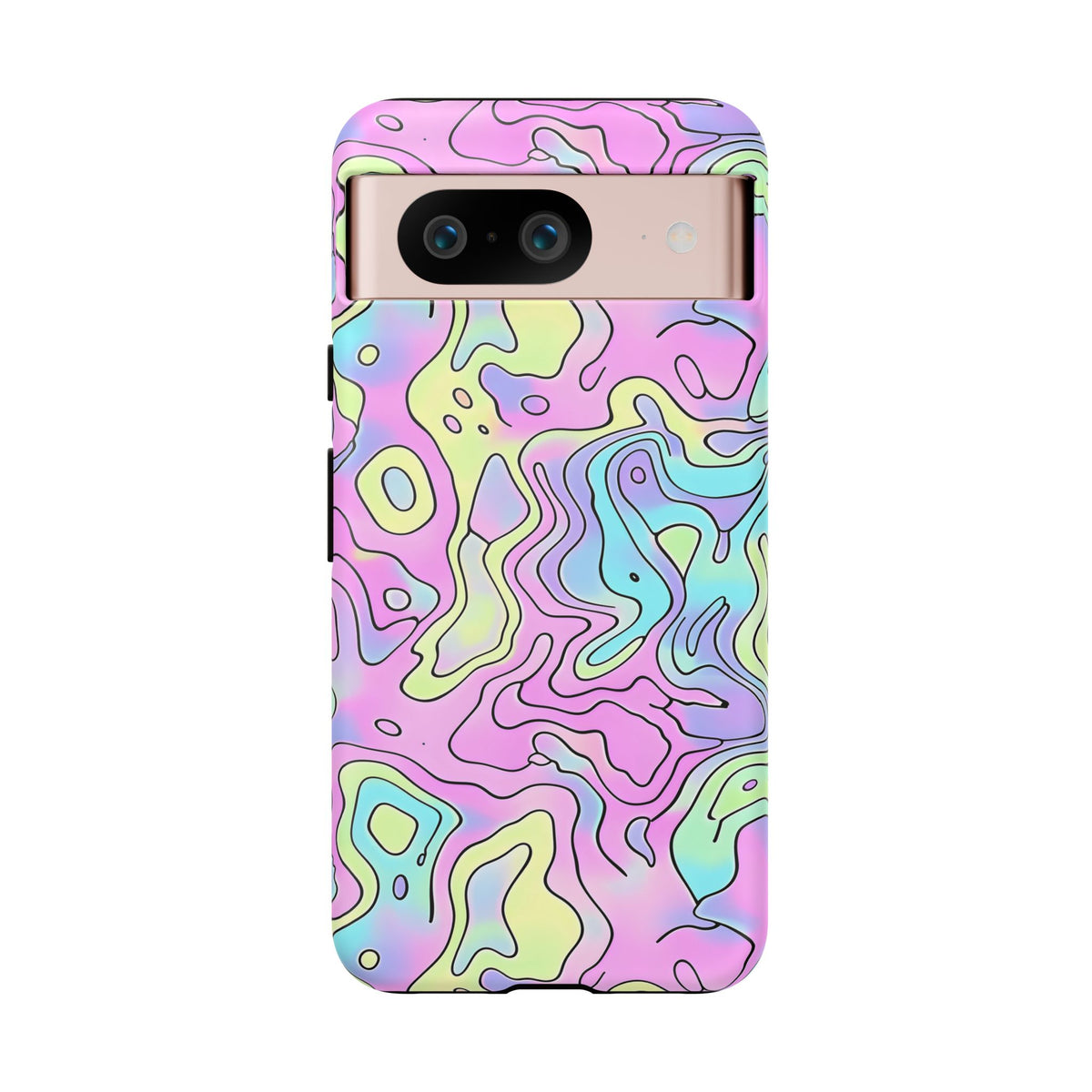 Abstract Pastel Waves and Wavy Lines Phone Case – Elegant and Modern Phone Cover 2