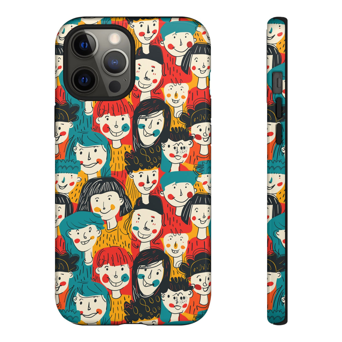 Happy Faces Phone Case – Joyful and Cheerful Design for a Bright Look 3