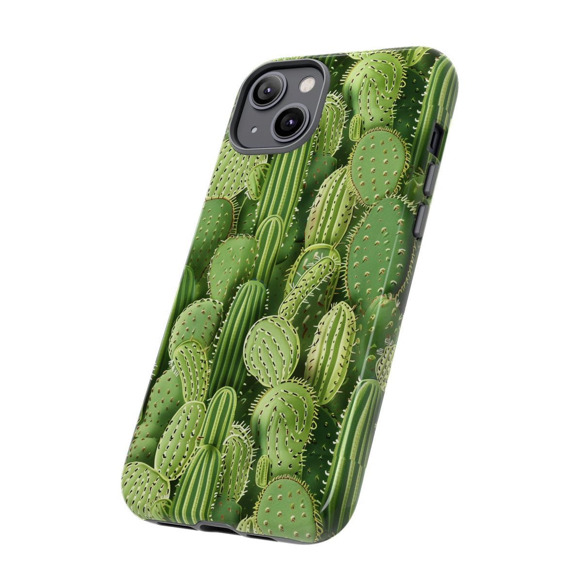 Cactus Embroidery Phone Case – Elegant and Unique Handcrafted Cactus Design