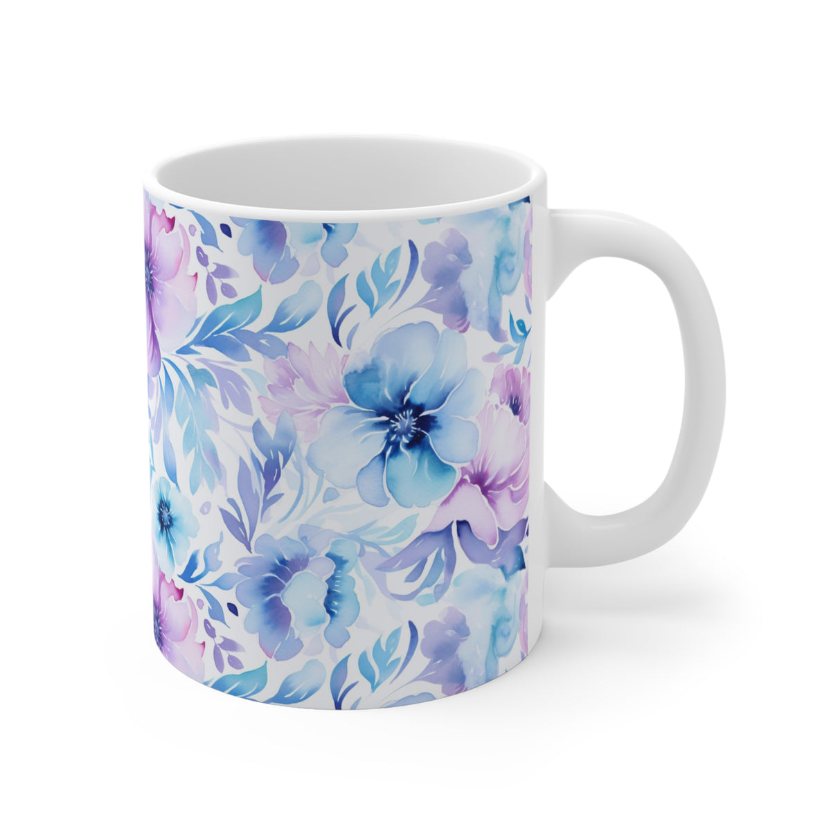 Various Watercolor Design All Over Coffee Mug – Unique Artistic Ceramic Coffee Cup 1054