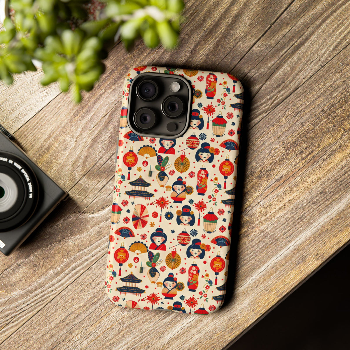 Japanese Pattern Phone Case – Elegant & Timeless Design for Your Phone 090