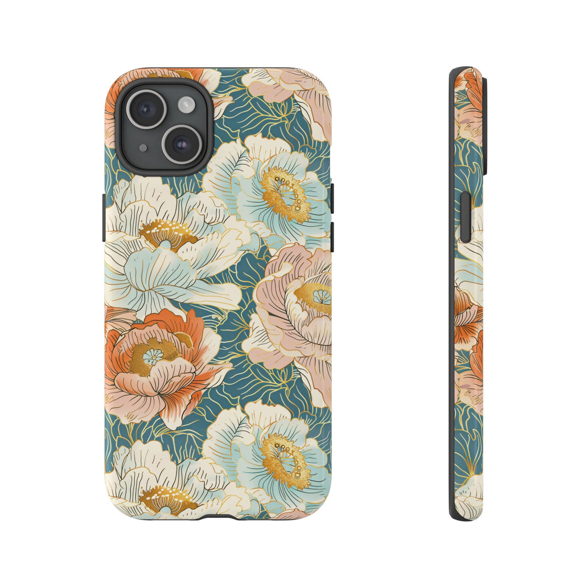 Japanese Blossom Asian Floral Design Phone Case – Elegant Floral Phone Cover 3