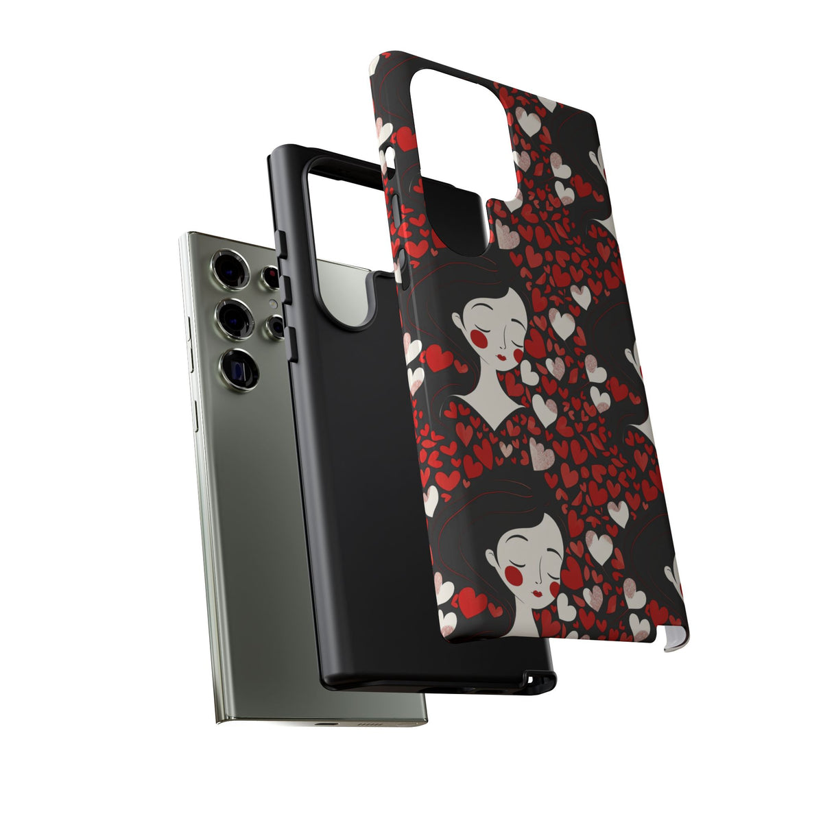 Heart Pattern Phone Case – Stylish & Loving Design for Your Device 232