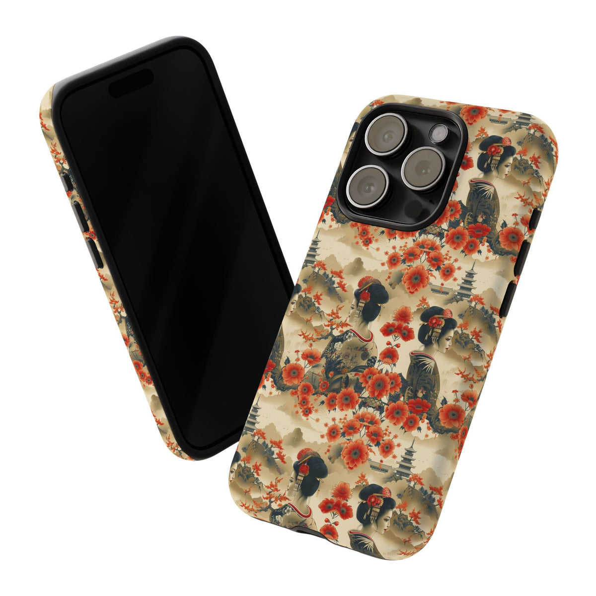 Japanese Pattern Phone Case – Elegant & Timeless Design for Your Phone 066