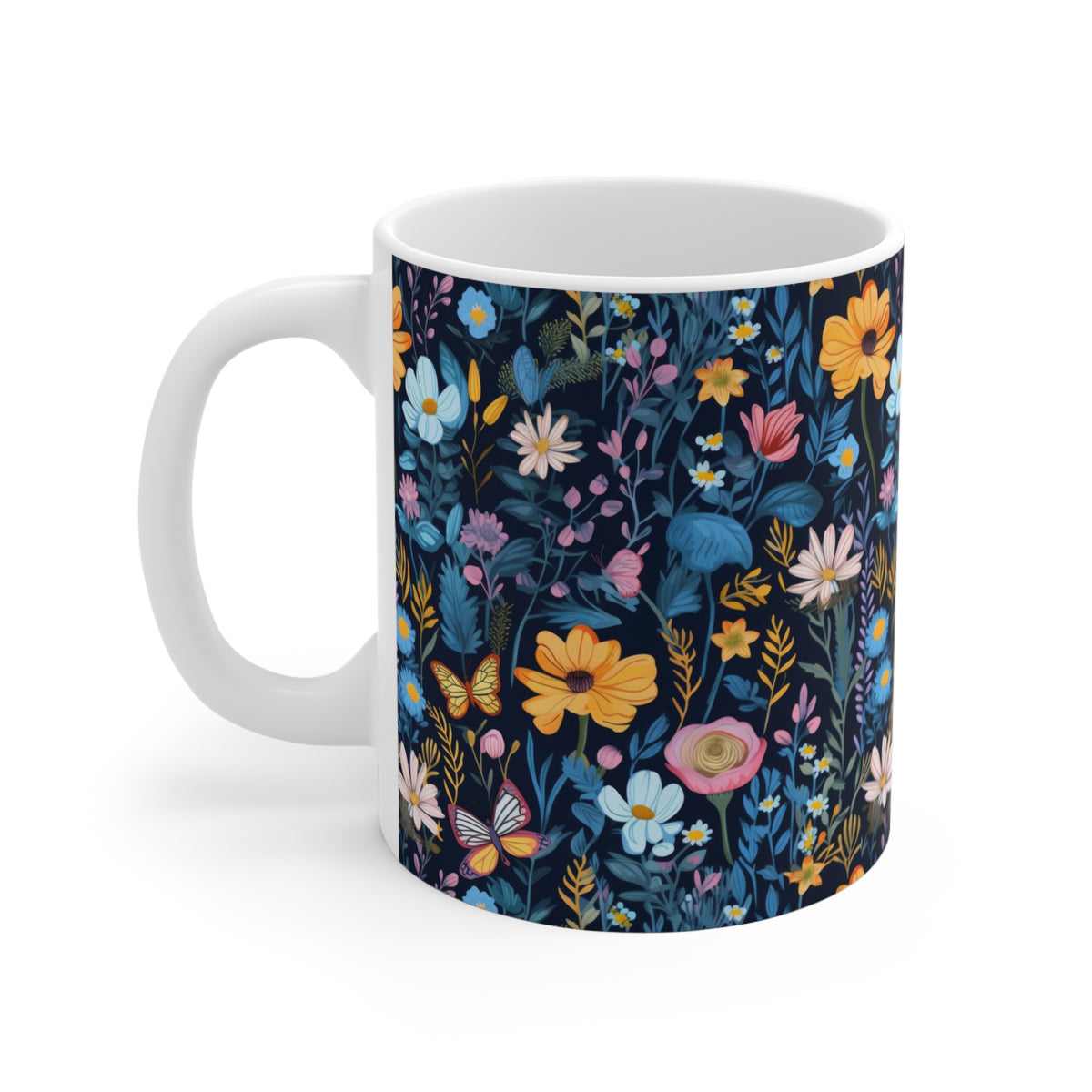 Floral Garden Pattern Coffee Mug – A Must-Have for Nature Enthusiasts    (10)