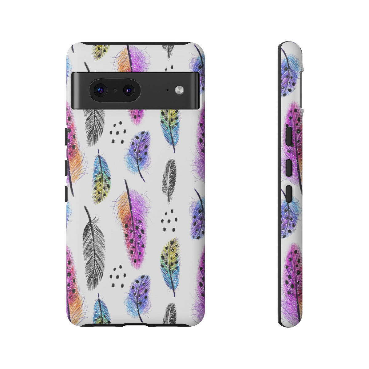 Feather Pattern Phone Case – Elegant & Durable Protection for Your Phone