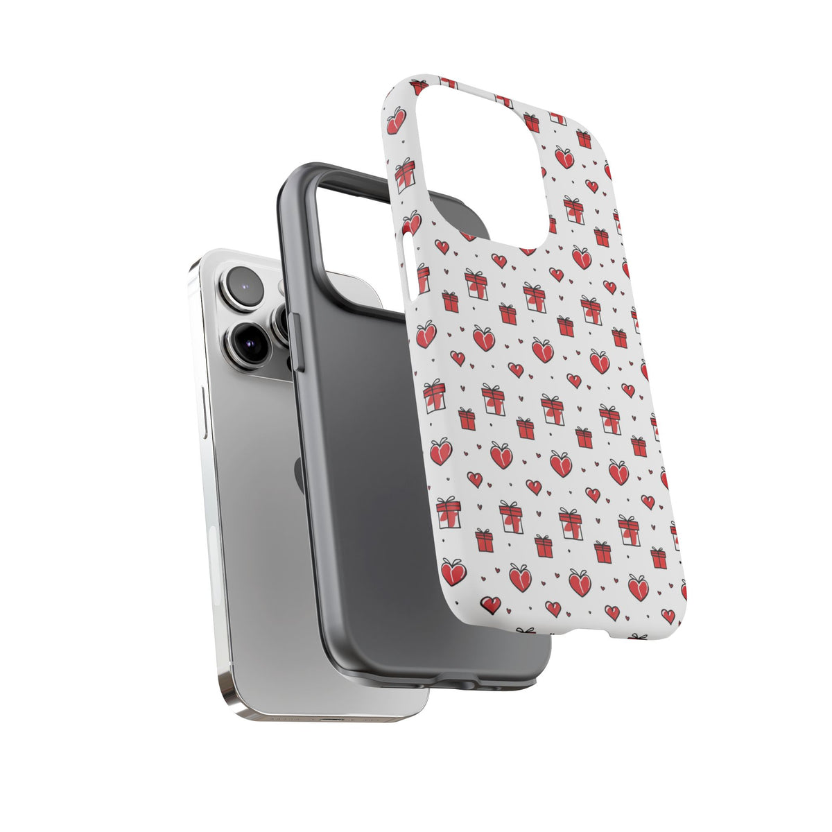 Heart Pattern Phone Case – Stylish & Loving Design for Your Device 234