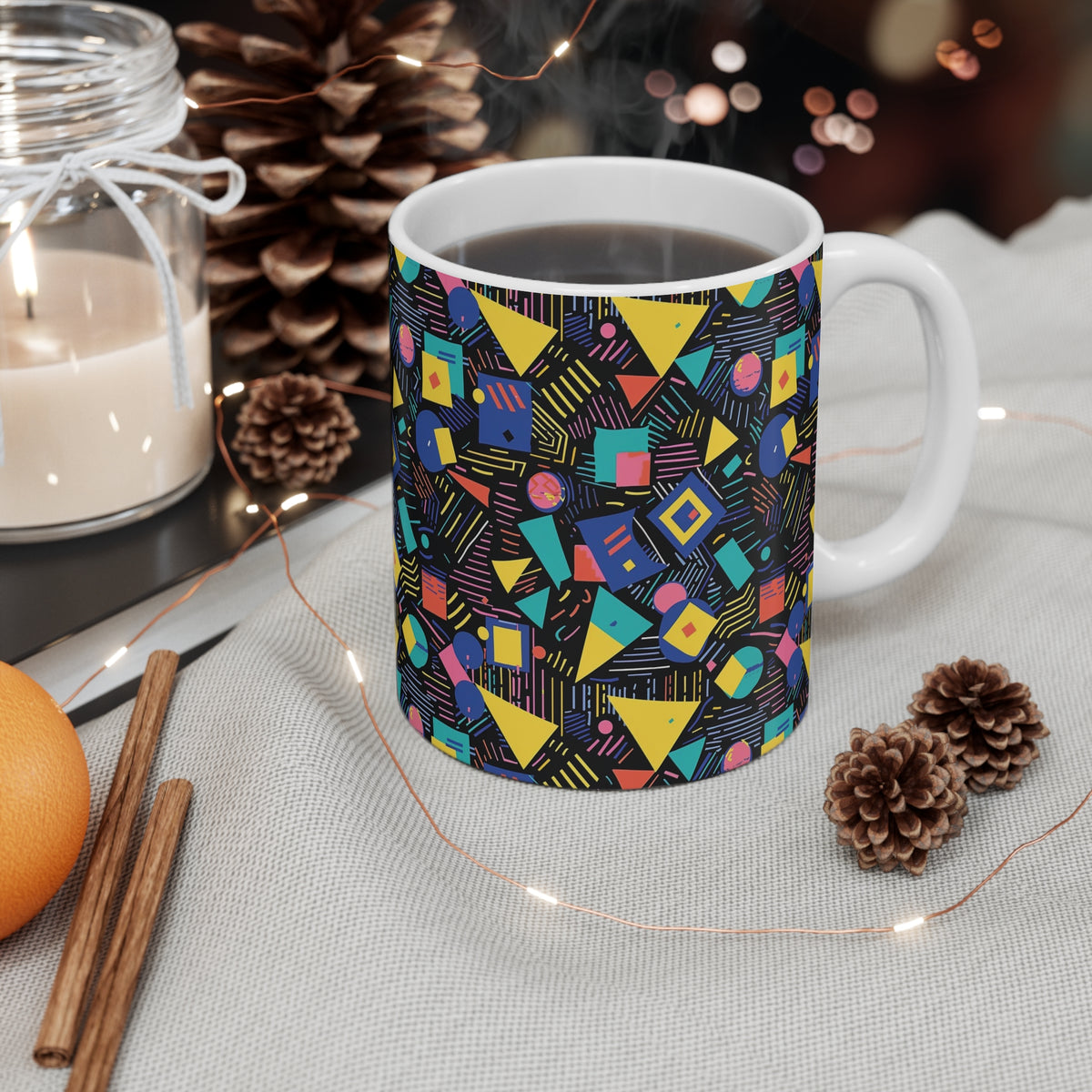 90s Retro Coffee Mug - Full Wrap Design 606