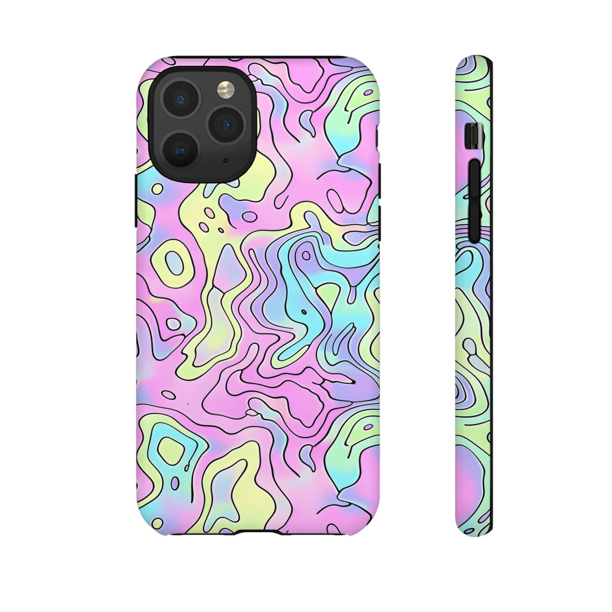 Abstract Pastel Waves and Wavy Lines Phone Case – Elegant and Modern Phone Cover 2