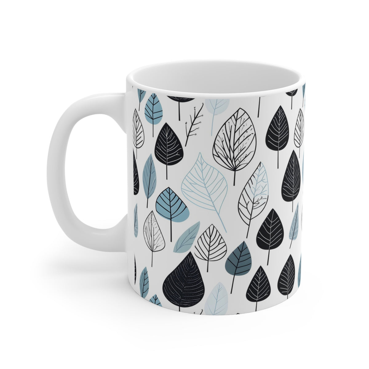 Botanical Foliage Autumn Leaf Pattern Coffee Cup  (4)