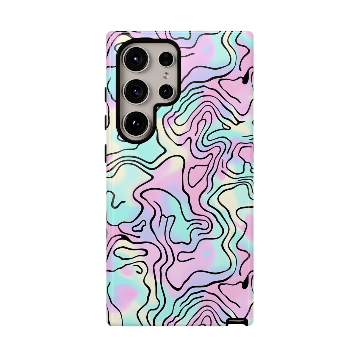 Abstract Pastel Waves and Wavy Lines Phone Case – Elegant and Modern Phone Cover