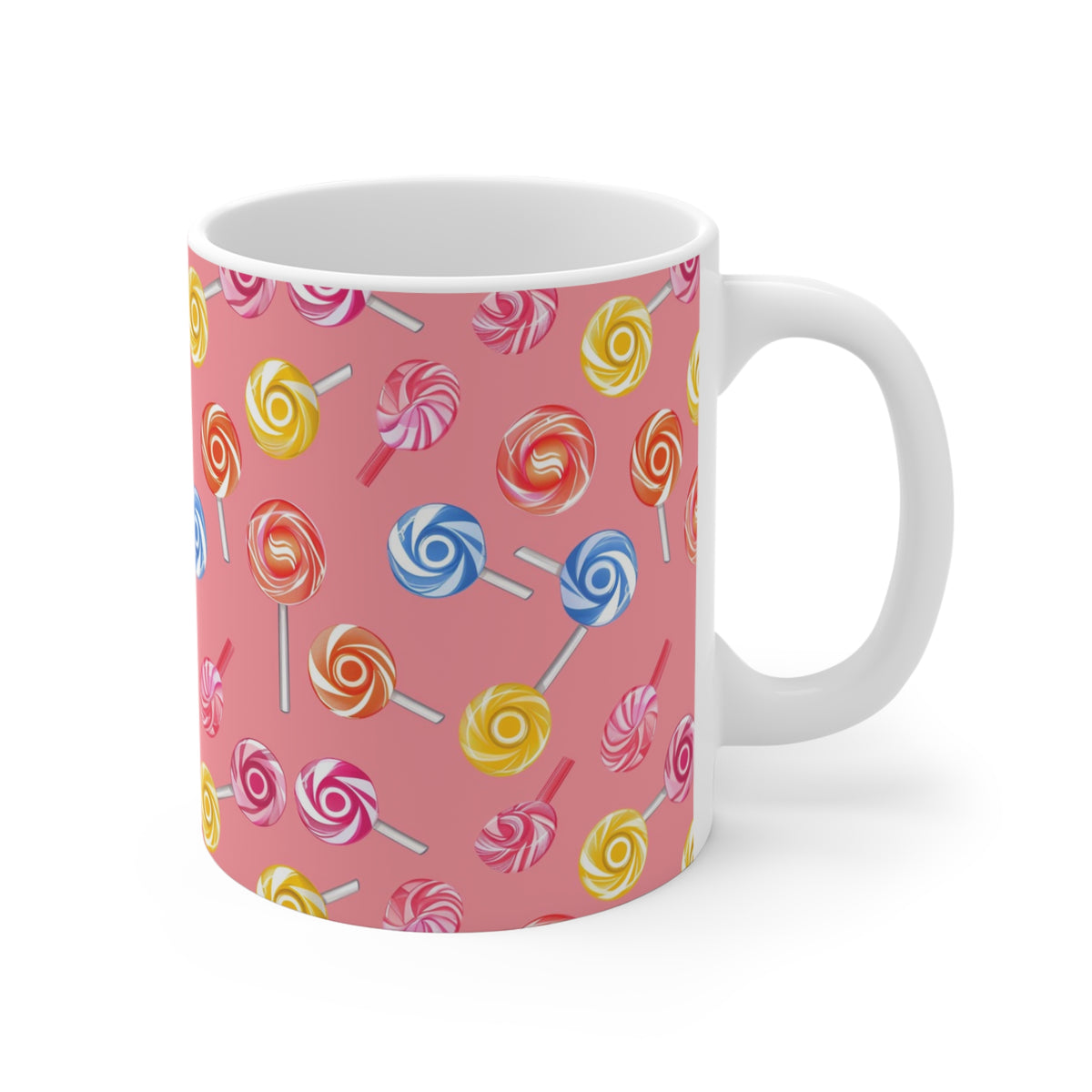 Colorful All-Over Candy Theme Coffee Mug Fun Ceramic Drinkware 257