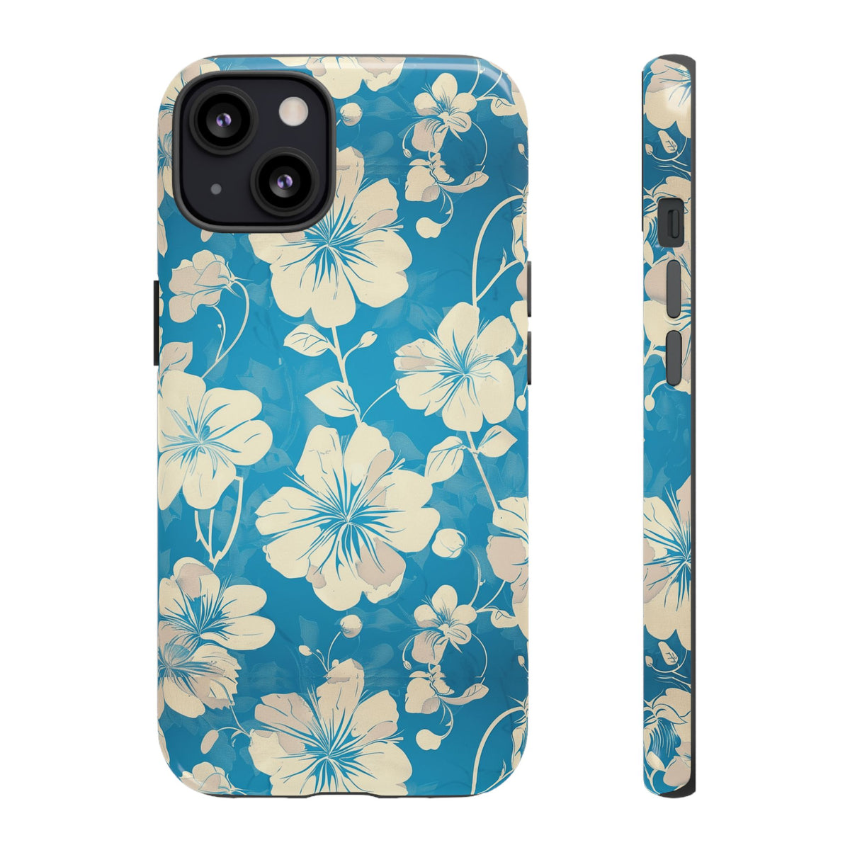 Blue Floral Seamless Pattern Phone Case