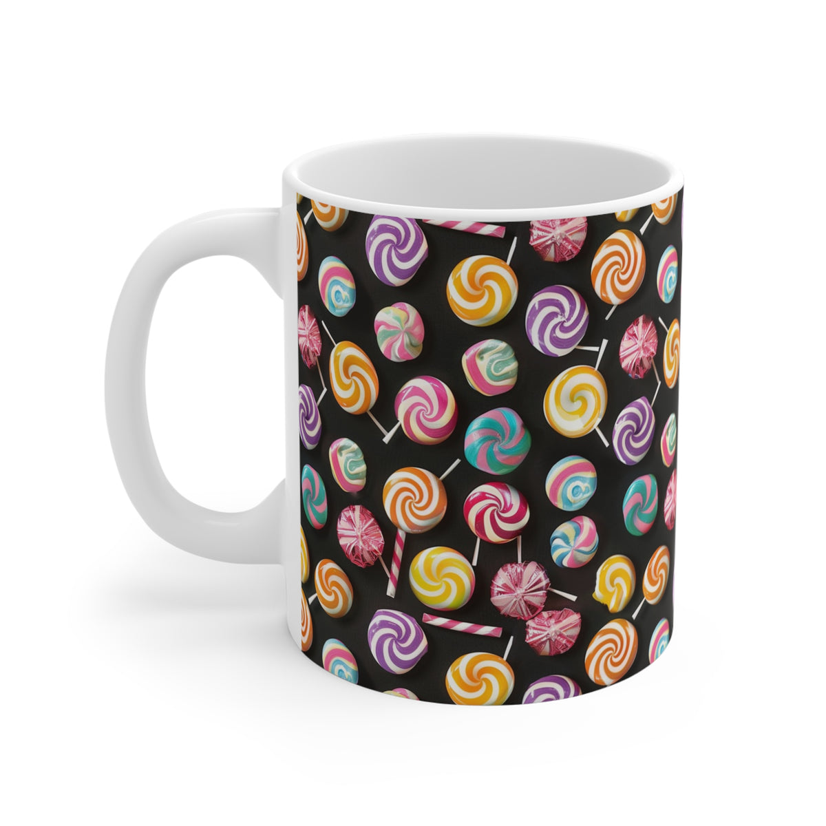 Colorful All-Over Candy Theme Coffee Mug Fun Ceramic Drinkware 322