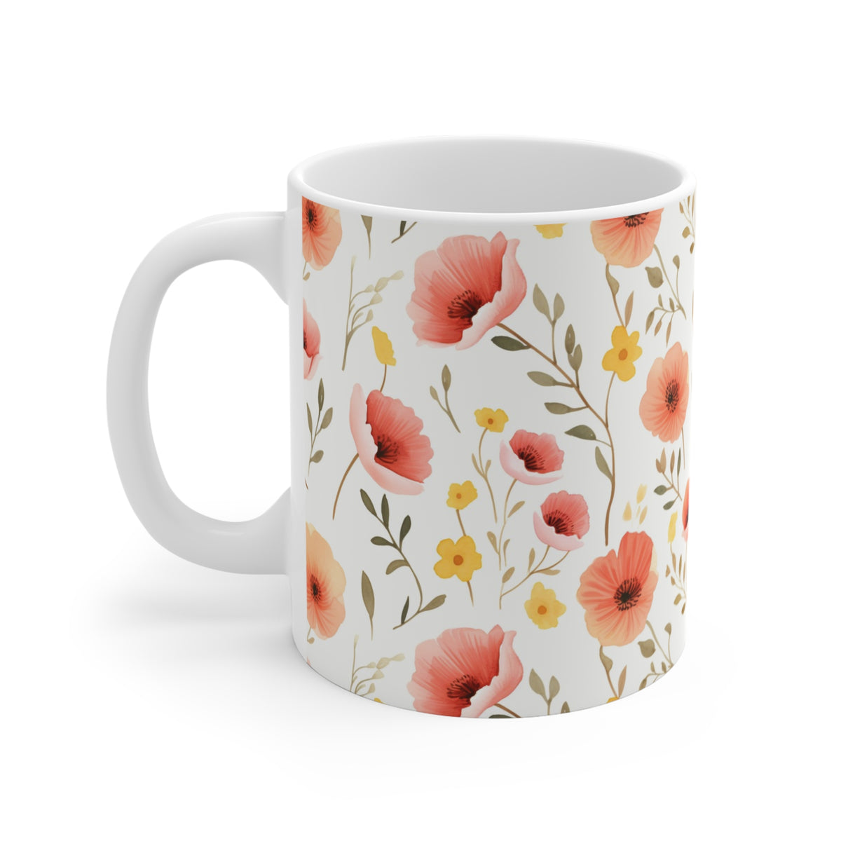 Various Watercolor Design All Over Coffee Mug – Unique Artistic Ceramic Coffee Cup 461