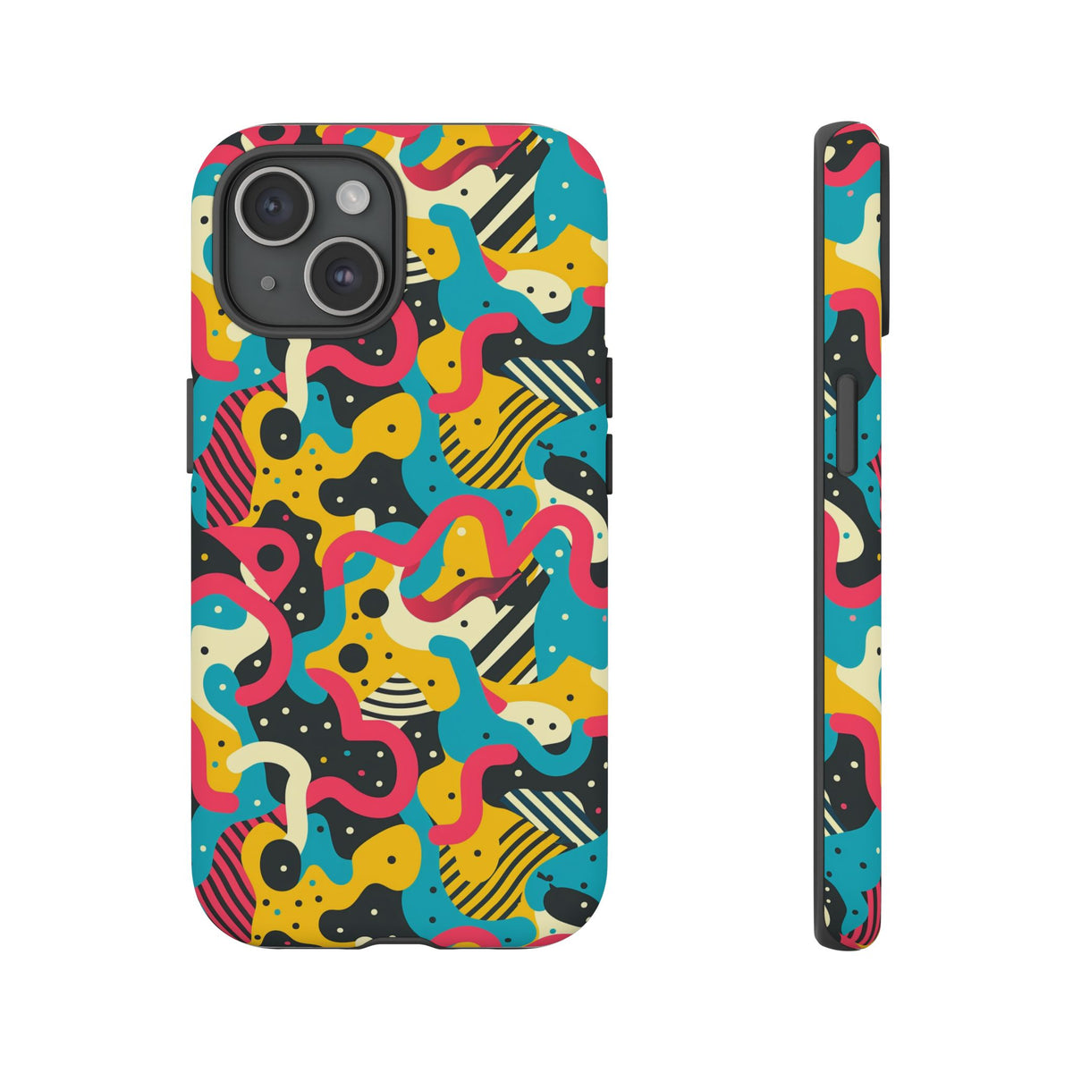 90s Themed Seamless Pattern Phone Case – Embrace Retro Style and Protection 238