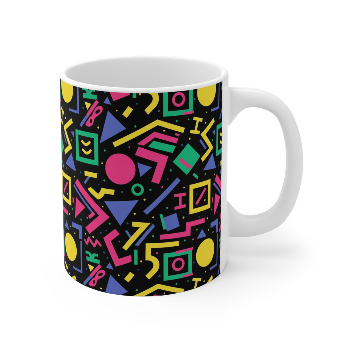 90s Retro Coffee Mug - Full Wrap Design 614