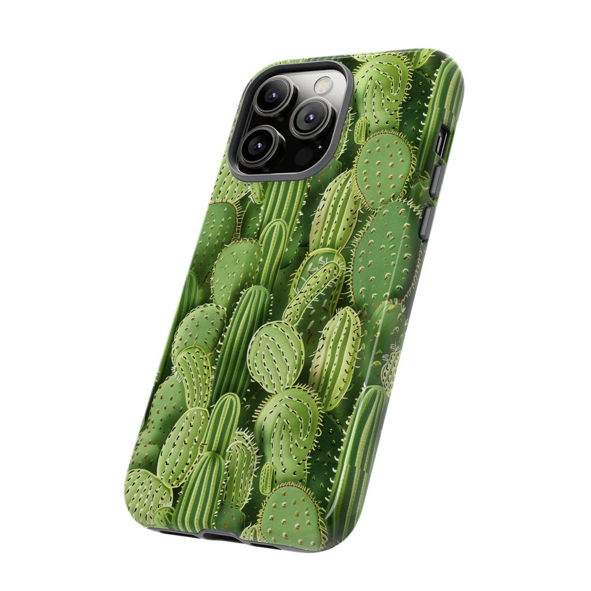 Cactus Embroidery Phone Case – Elegant and Unique Handcrafted Cactus Design