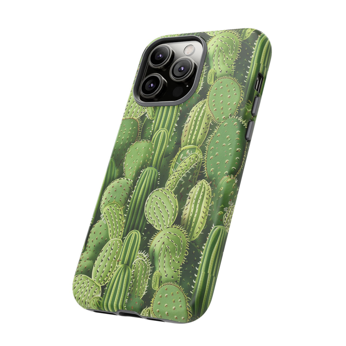 Cactus Embroidery Phone Case – Elegant and Unique Handcrafted Cactus Design