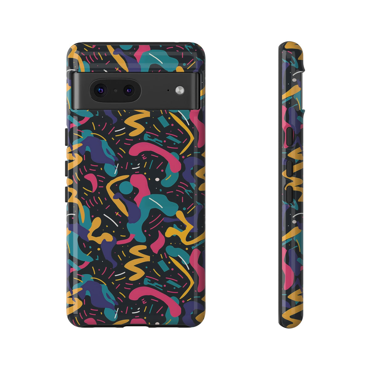 90s Themed Seamless Pattern Phone Case – Embrace Retro Style and Protection 235