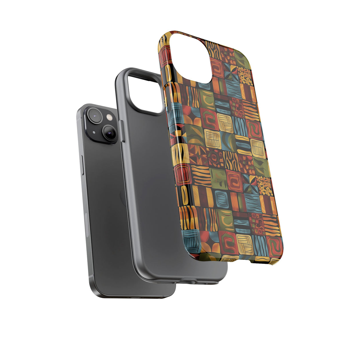 Stylish African Pattern Phone Case – Unique and Vibrant Protection 075