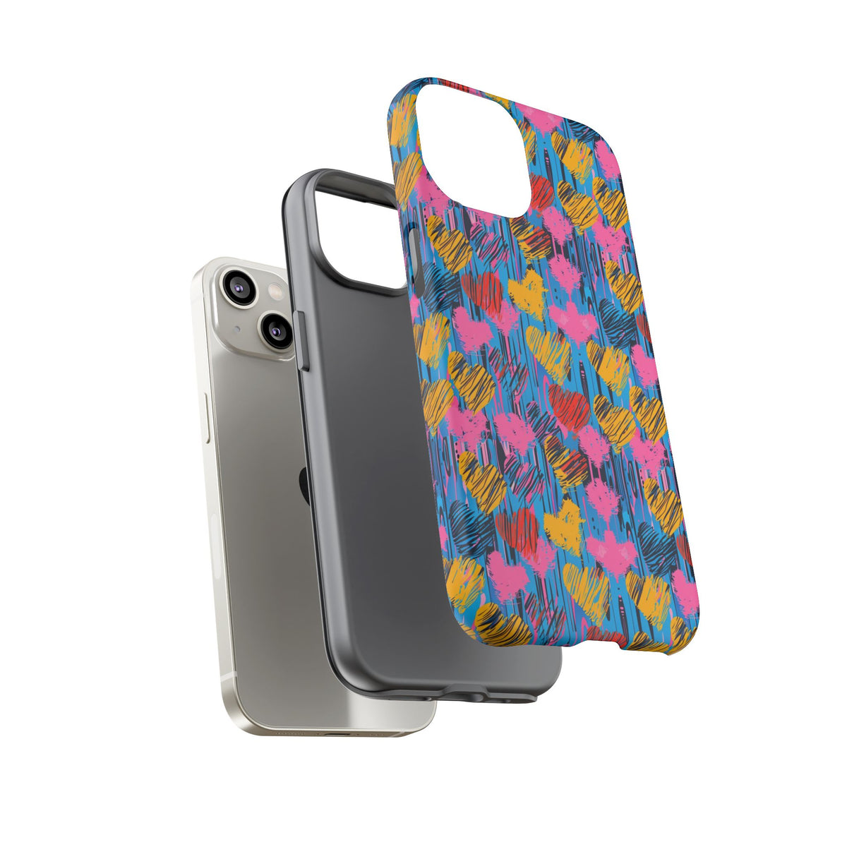 Heart Pattern Phone Case – Stylish & Loving Design for Your Device 262