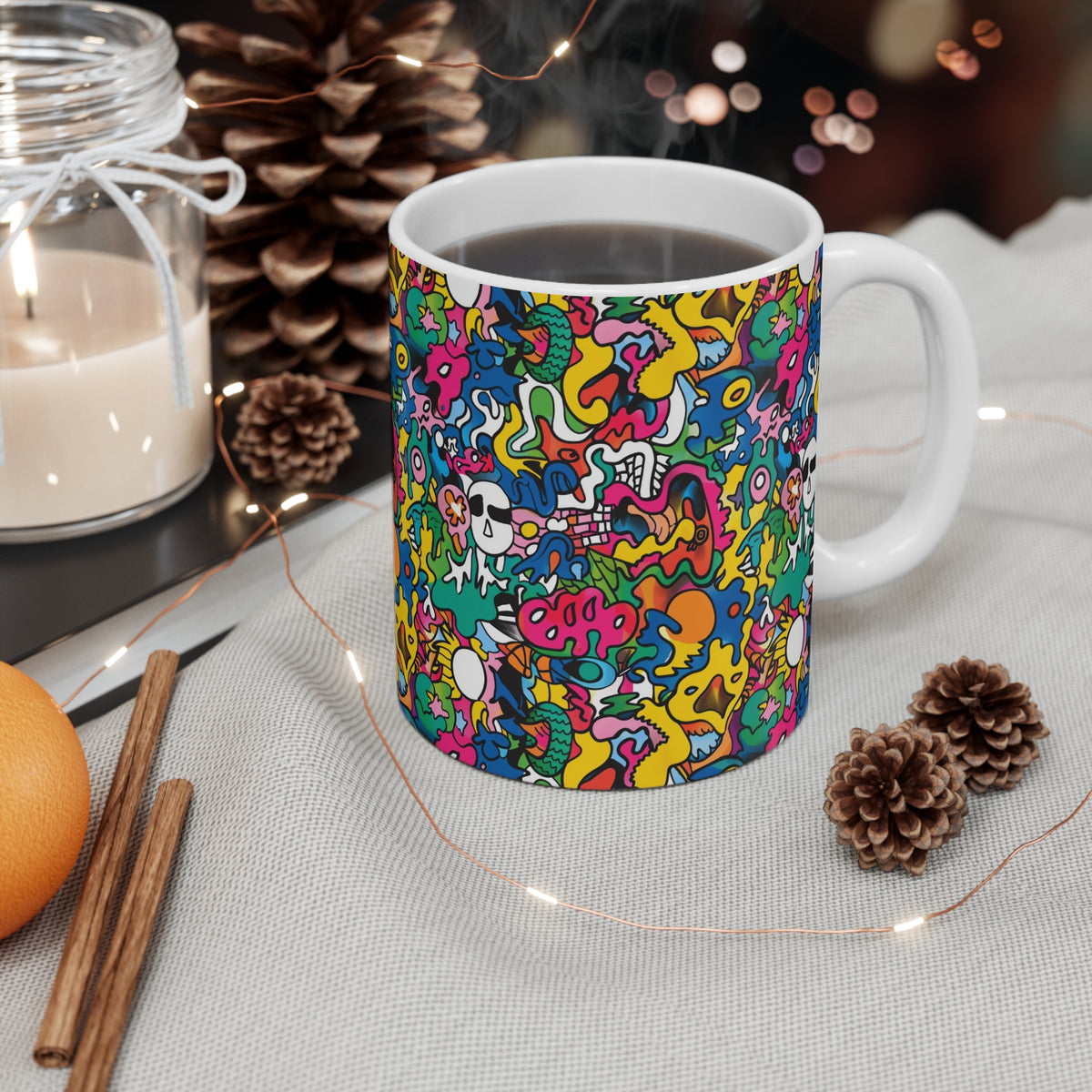 Artistic Doodle Coffee Mug - Sip with Imagination 256