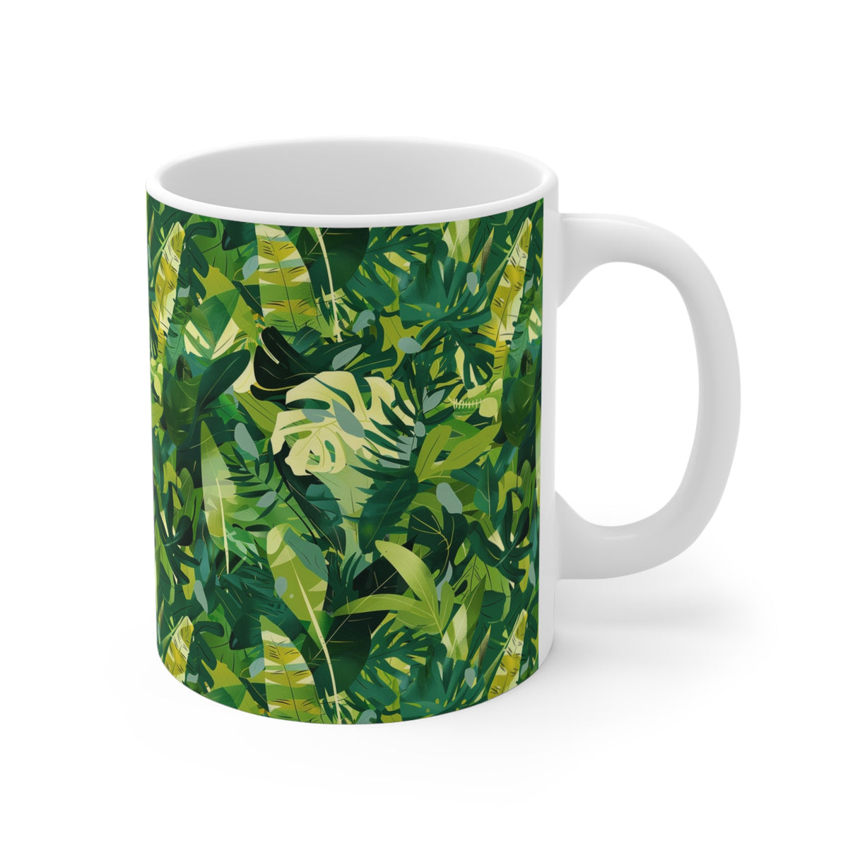 Endless Forest Pattern Coffee Mug - Nature-Inspired Ceramic Drinkware 039