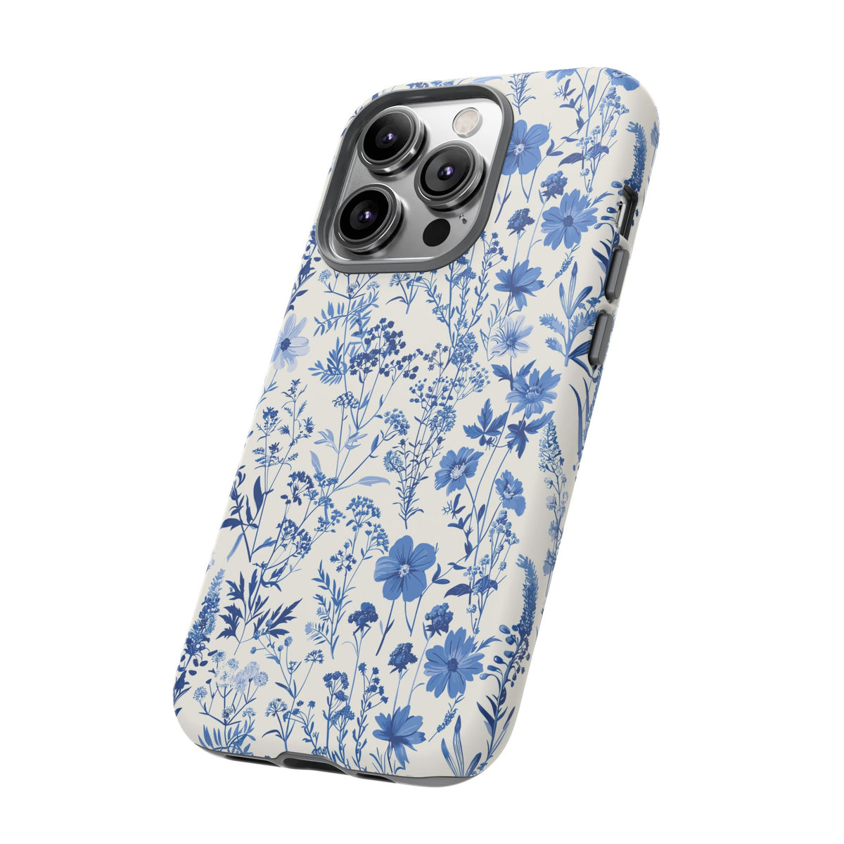 Blue French Toile Phone Case – Timeless Elegance and Classic Style