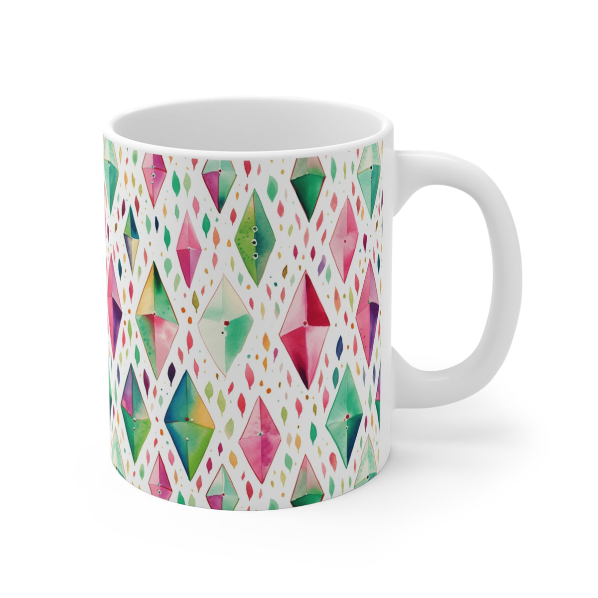 Various Watercolor Design All Over Coffee Mug – Unique Artistic Ceramic Coffee Cup 457