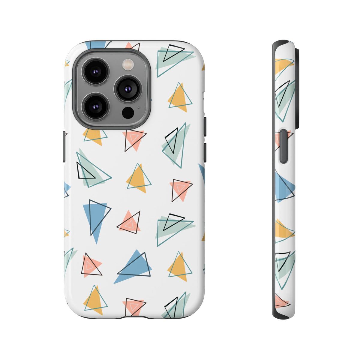 Triangle Pattern Phone Case – Modern & Durable Geometric Design