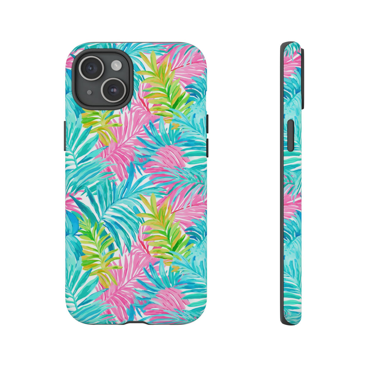 Vibrant Summer Leaves Phone Case – Colorful & Durable Summer Design