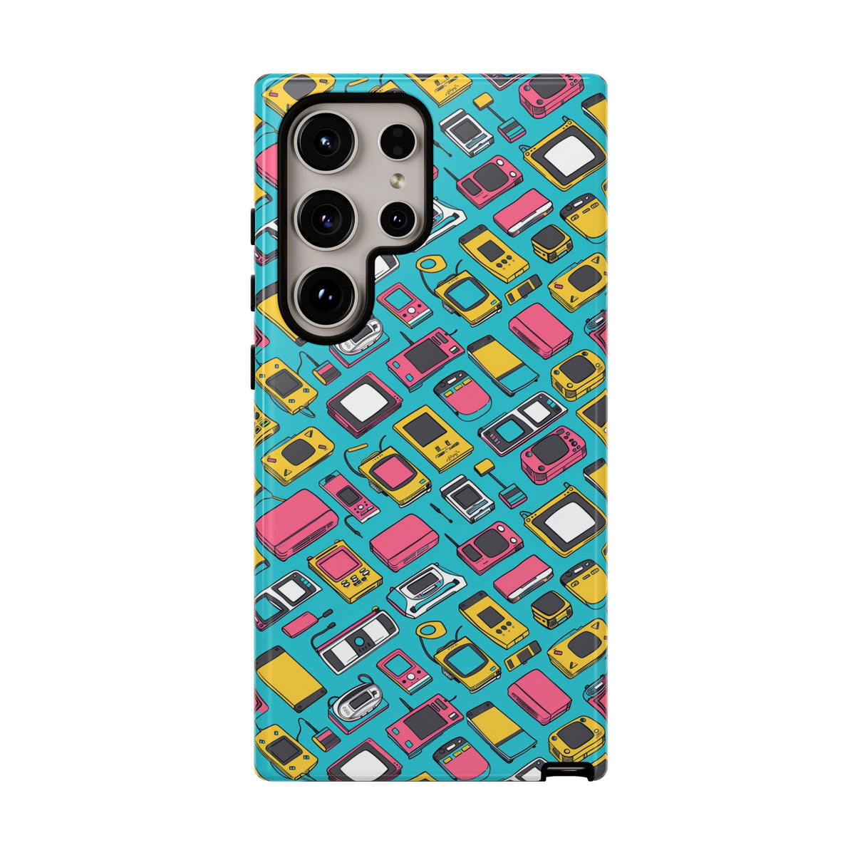 90s Themed Seamless Pattern Phone Case – Embrace Retro Style and Protection 237