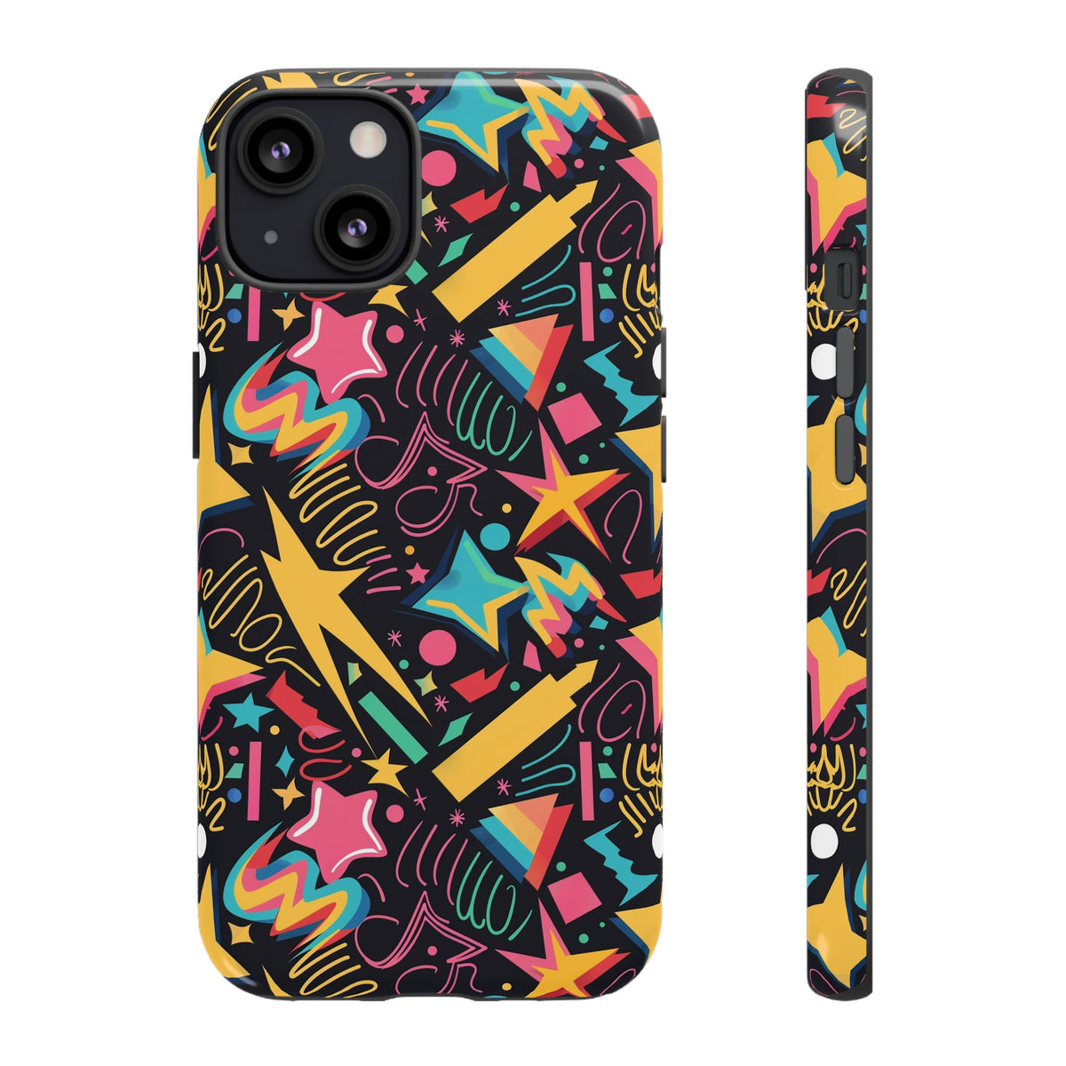 90s Themed Seamless Pattern Phone Case – Embrace Retro Style and Protection 232