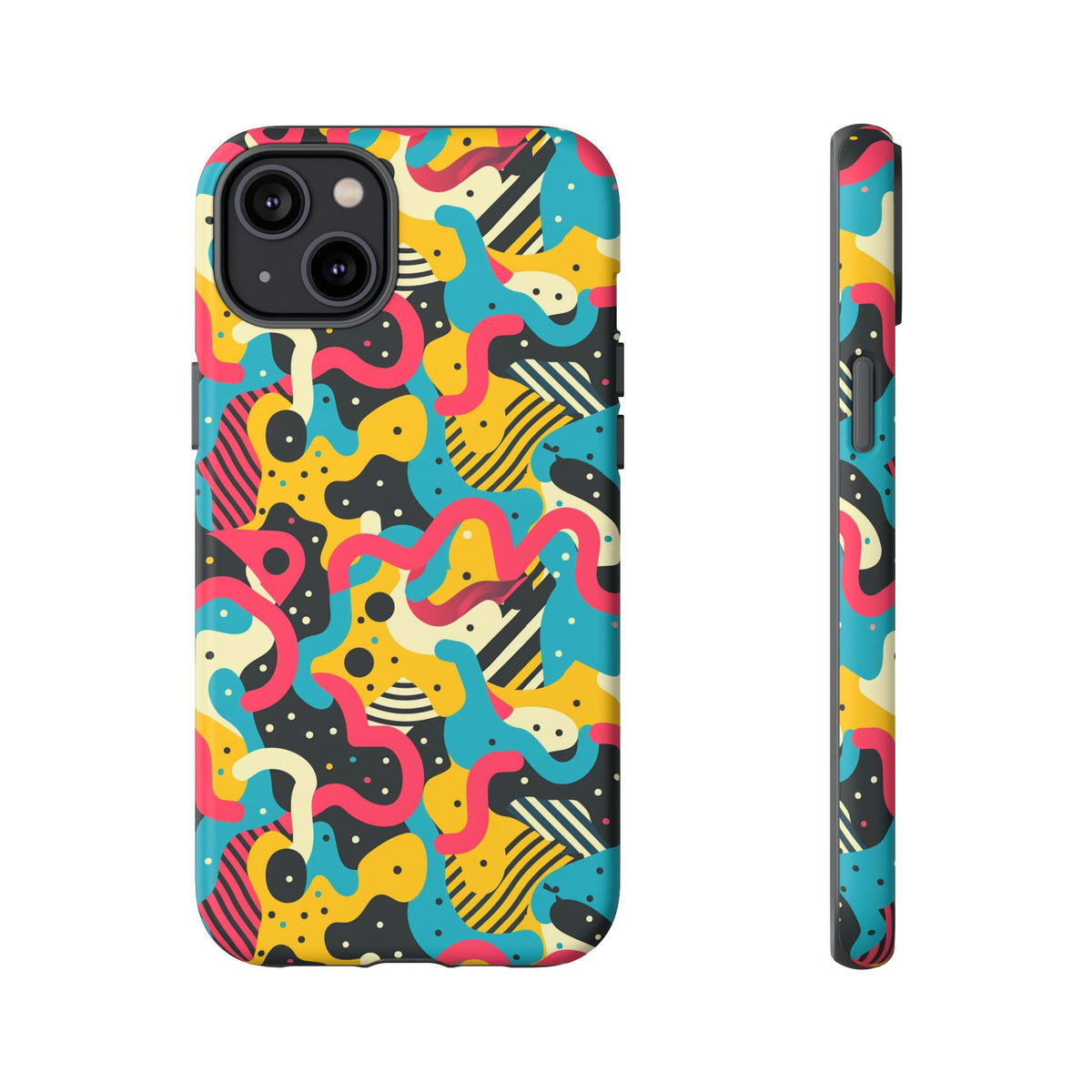 90s Themed Seamless Pattern Phone Case – Embrace Retro Style and Protection 238