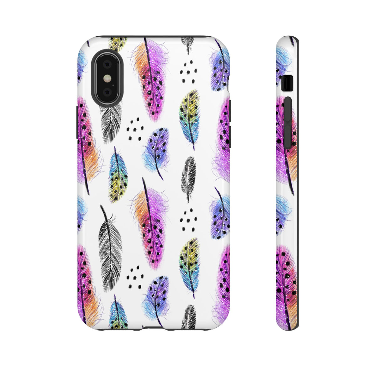 Feather Pattern Phone Case – Elegant & Durable Protection for Your Phone