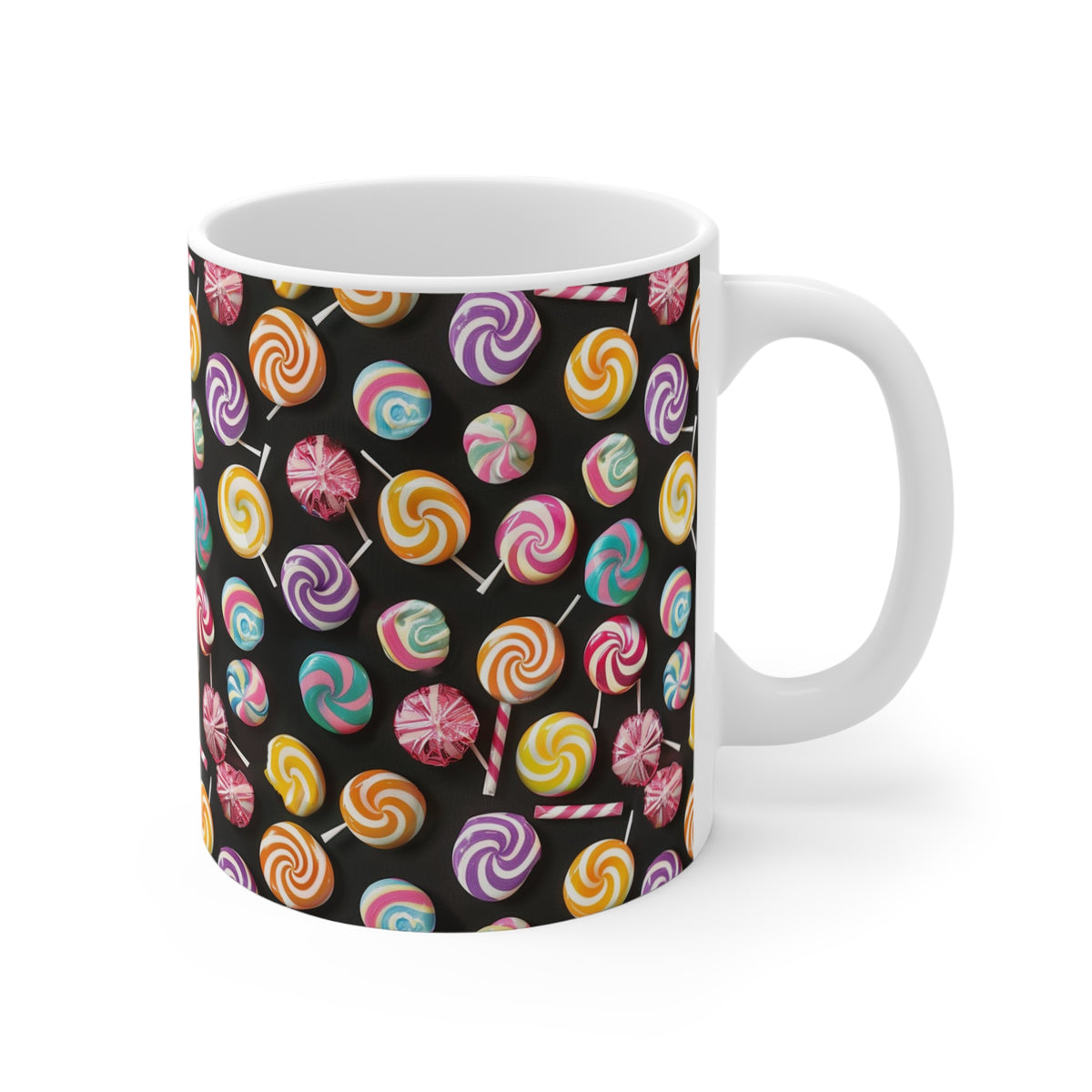 Colorful All-Over Candy Theme Coffee Mug Fun Ceramic Drinkware 322