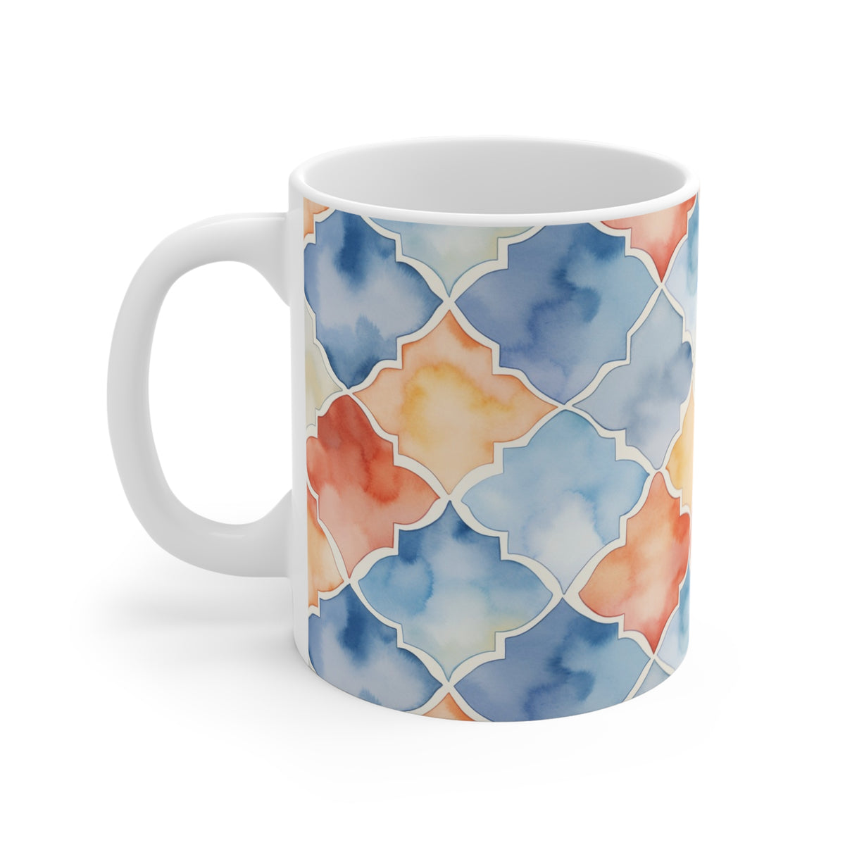 Various Watercolor Design All Over Coffee Mug – Unique Artistic Ceramic Coffee Cup 856