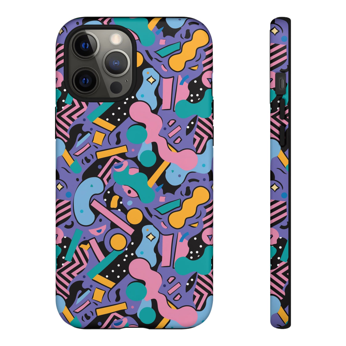 90s Themed Seamless Pattern Phone Case – Embrace Retro Style and Protection 234