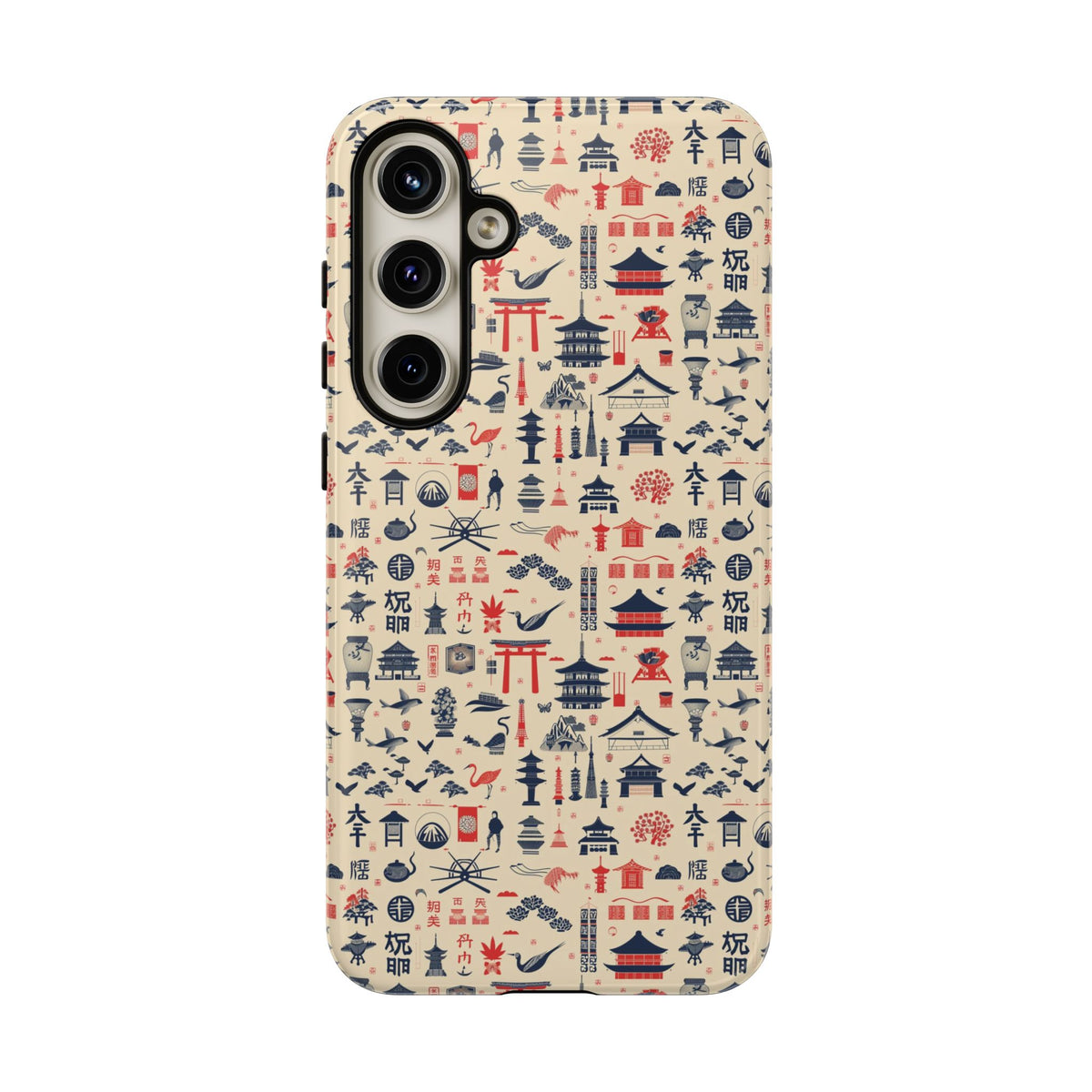 Japanese Pattern Phone Case – Elegant & Timeless Design for Your Phone 086