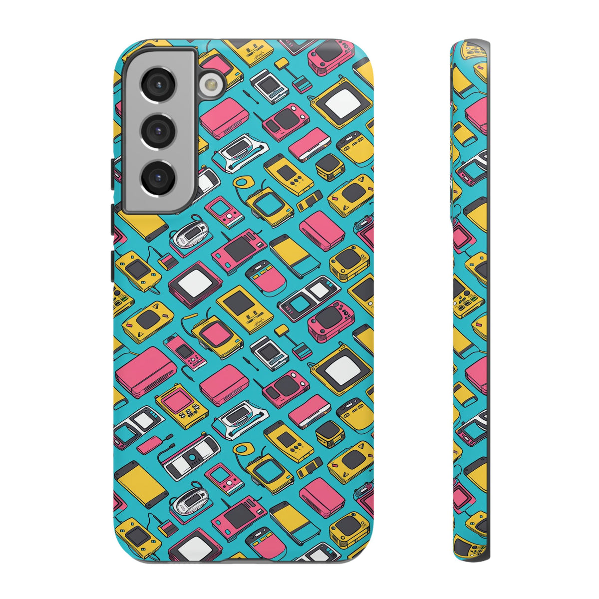 90s Themed Seamless Pattern Phone Case – Embrace Retro Style and Protection 237