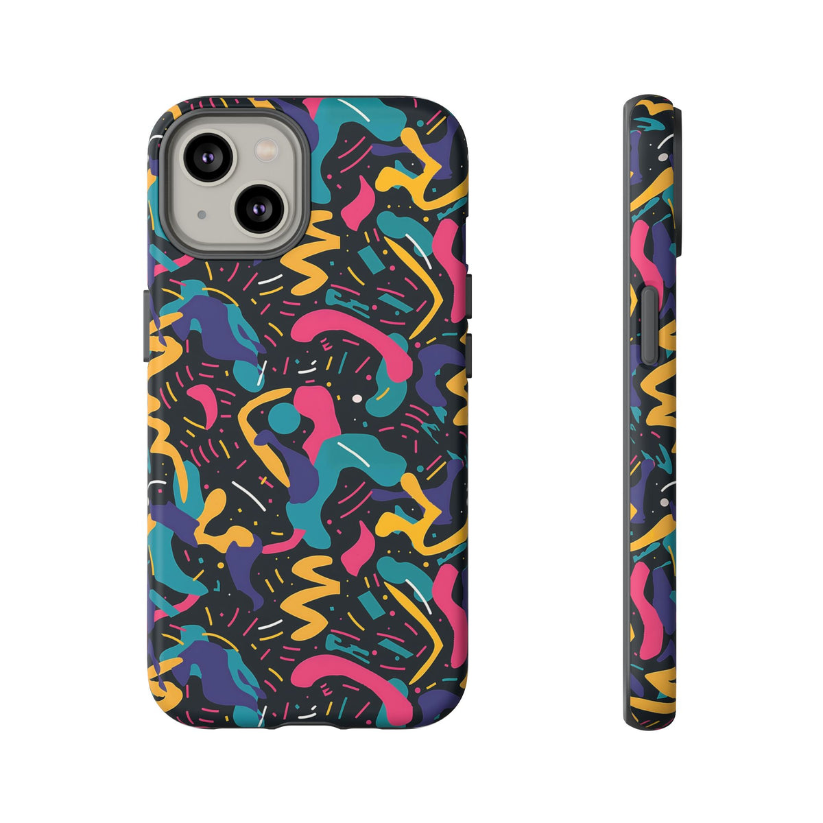 90s Themed Seamless Pattern Phone Case – Embrace Retro Style and Protection 235