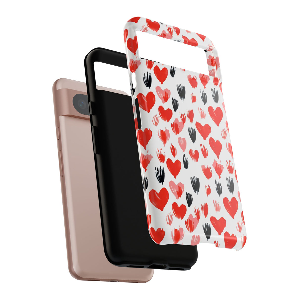 Heart Pattern Phone Case – Stylish & Loving Design for Your Device 366