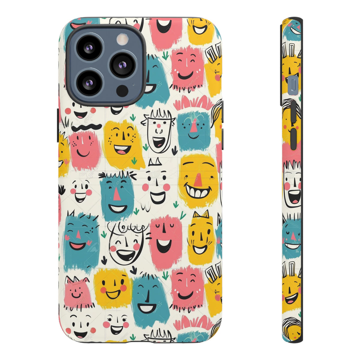 Happy Faces Phone Case – Joyful and Cheerful Design for a Bright Look