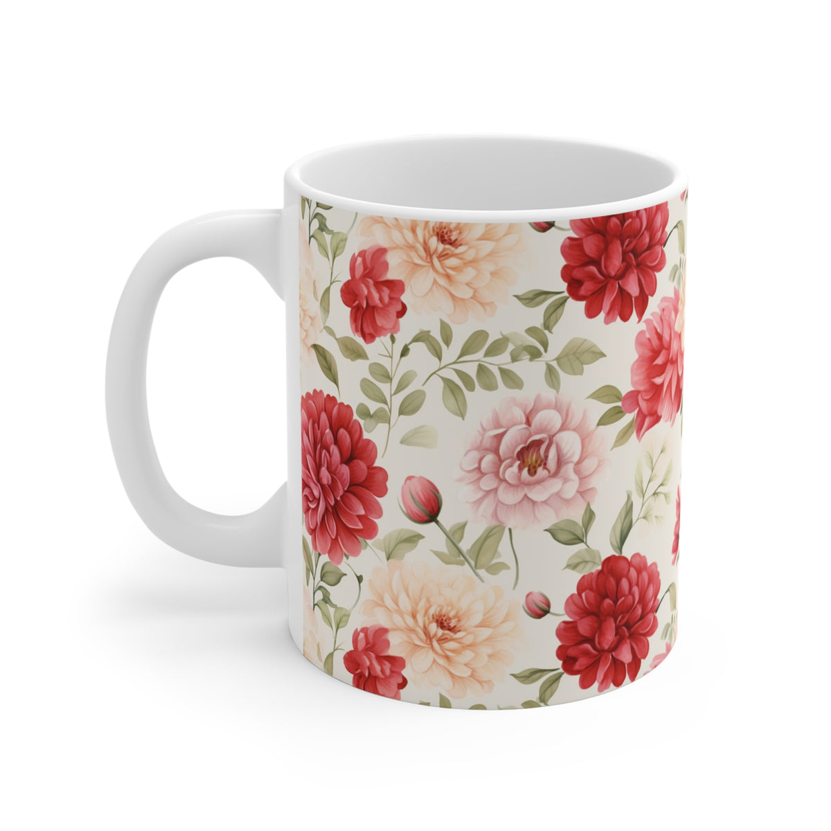 Various Watercolor Design All Over Coffee Mug – Unique Artistic Ceramic Coffee Cup 908