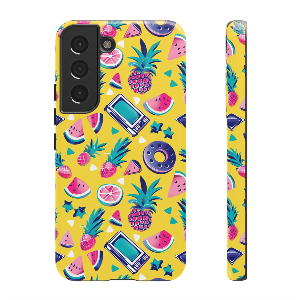 90s Themed Seamless Pattern Phone Case – Embrace Retro Style and Protection 255